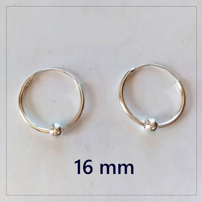 Aros Plata 16 mm