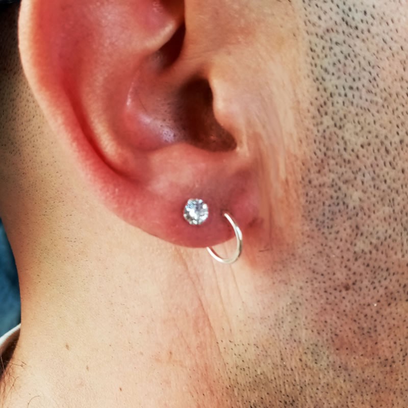 Pendientes circonita Redonda 5mm