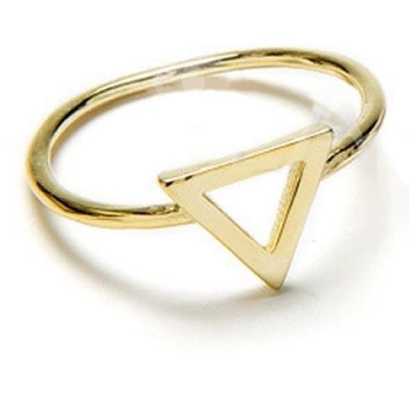 Anillo Triangulo plata oro Gold Ring