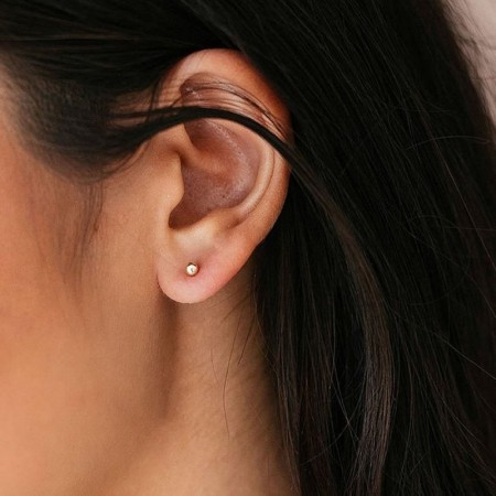 Minimalist Gold Ball Earrings
