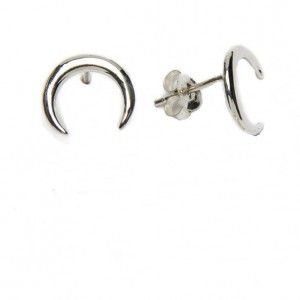 Pendientes de luna invertida en plata de ley en www.puravidapulseras.com