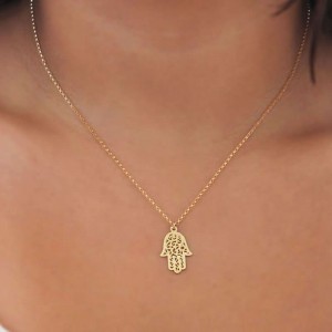 Golden Hamsa Necklace for woman 2