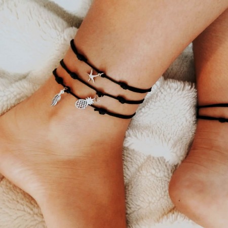 Anklet styled with casual footwear