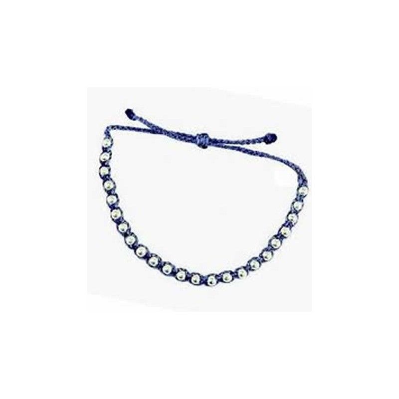 Pulsera de Hilos Santorini Blue Silver