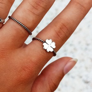 Anillo Trebol de cuatro hojas 2