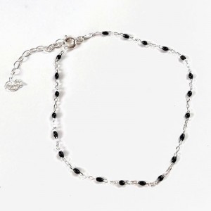 Colorful Beaded Sterling Silver Anklet 2