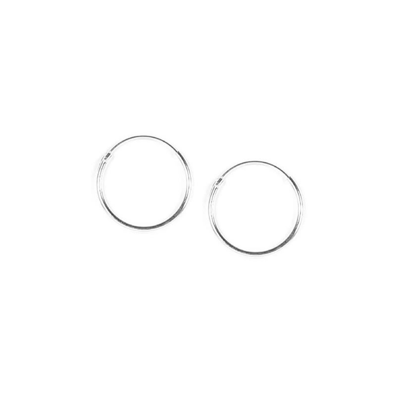Pendientes Aros Lisos Medianos de Plata AYARI