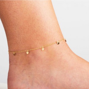 Tobillera chapitas Oro