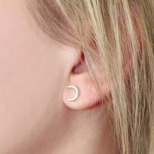 Pendientes de luna invertida en plata de ley en www.puravidapulseras.com 2