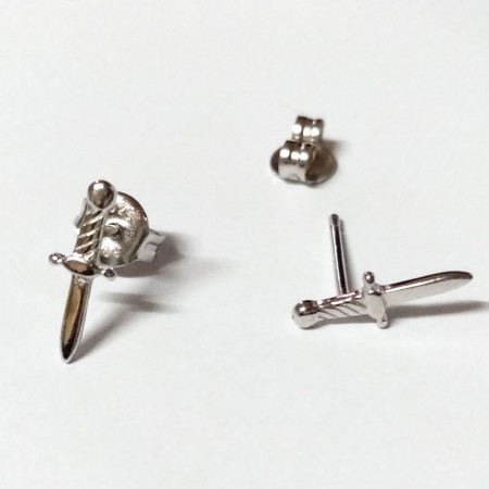 Pendientes Puñal Plata