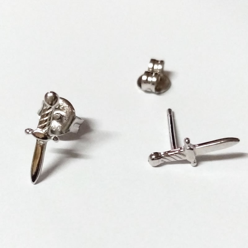 Pendientes Puñal Plata