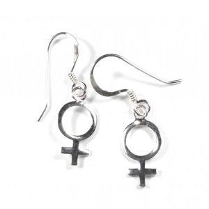 Pendientes simbolo femenino