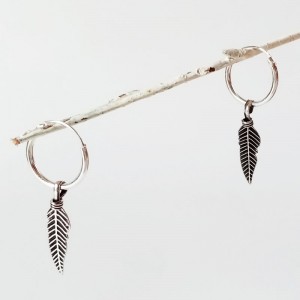 Pendientes Aro Pluma 2