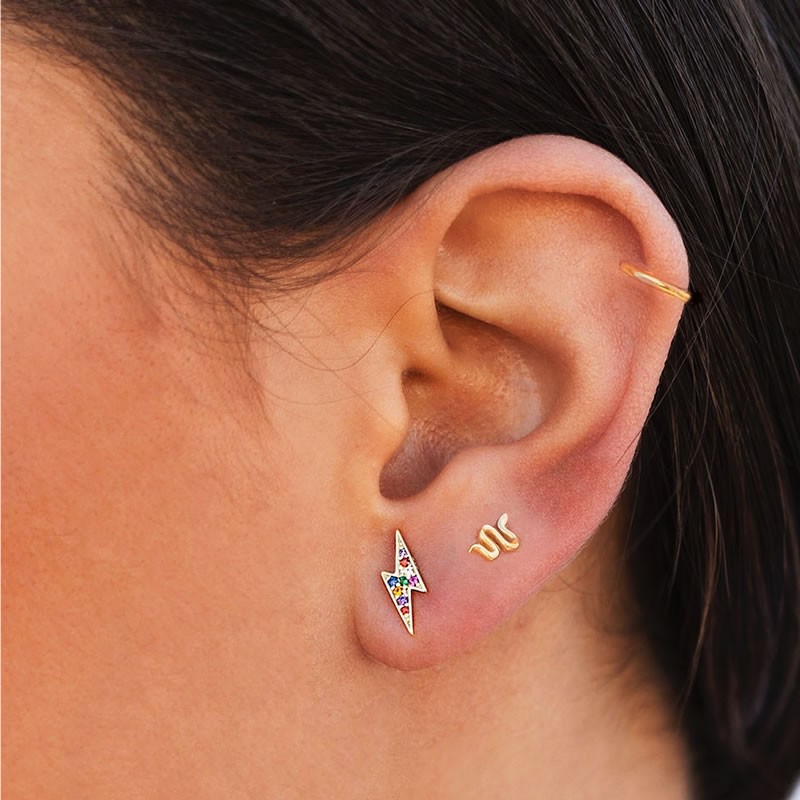 Pendientes Rayo Circonitas