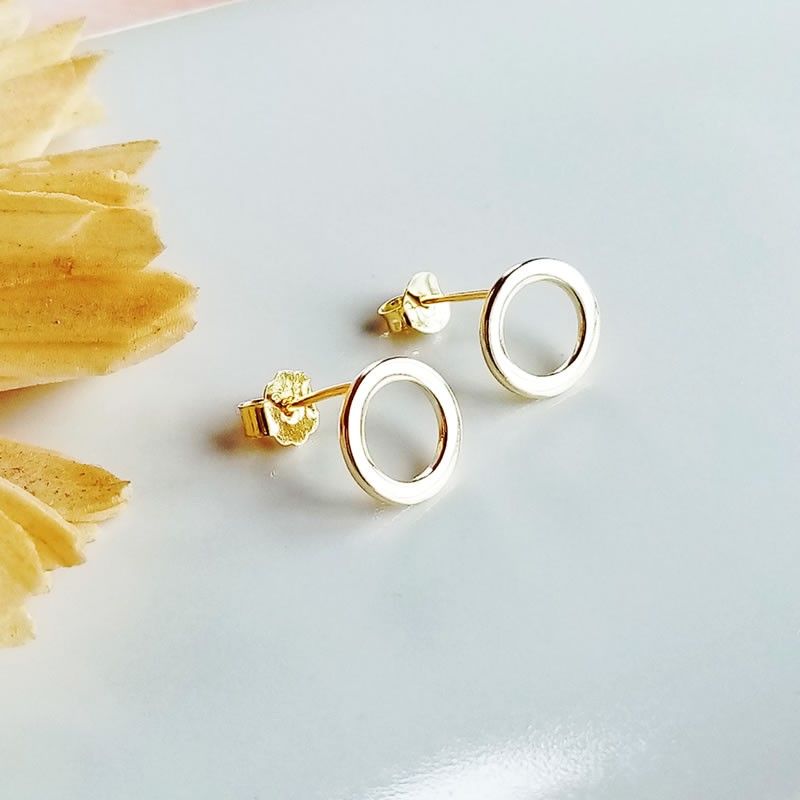 Gold Circle Earrings