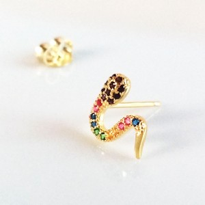 Pendientes serpiente oro 2