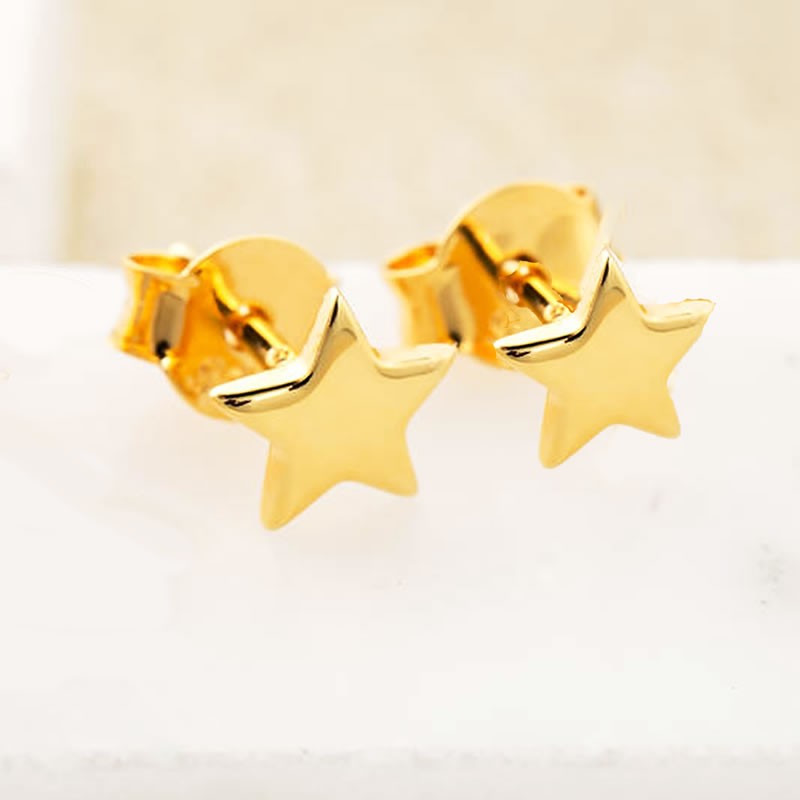 mini star earrings