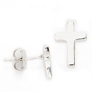 Pendientes Cruz Plata