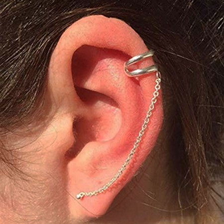 Pendientes ear cuff plata