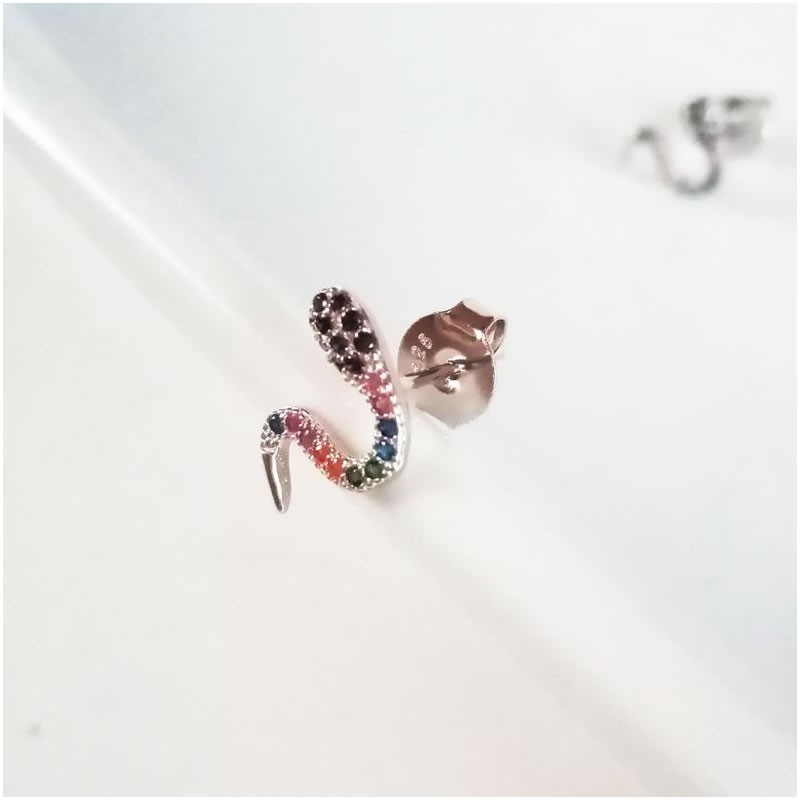 copy of Pendientes Mini Serpiente Circonitas Oro