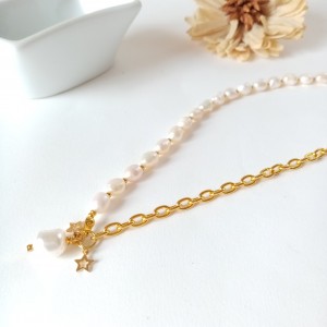 Collar perlas oro