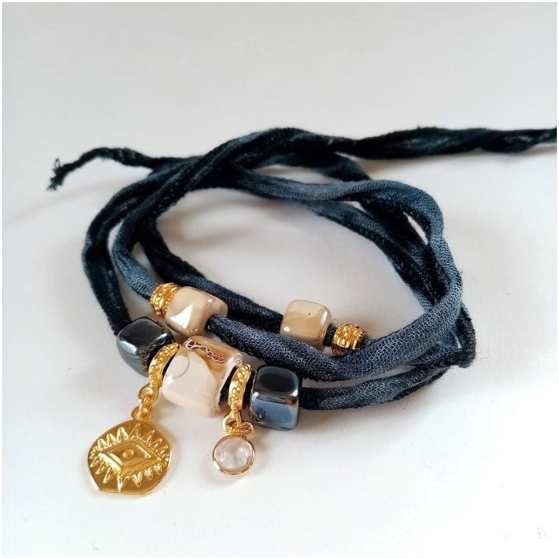 Dark Blue Boho Bracelet