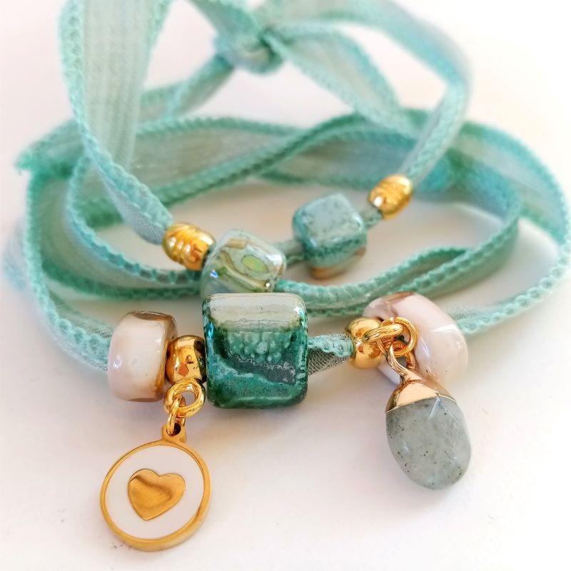 Pulsera boho hippie Ibiza Turquesa