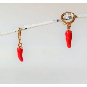 pendientes de aro con guindillas