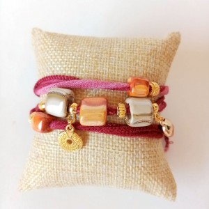 Pulsera Boho Chic Granate 2