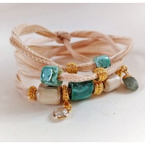 Pulsera Hippie chic beige