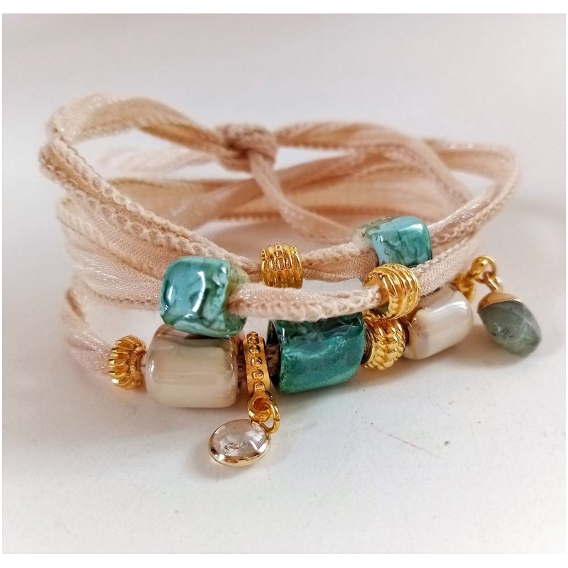 Pulsera Hippie chic beige
