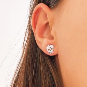 Pendientes Calavera Hombre Oro 2