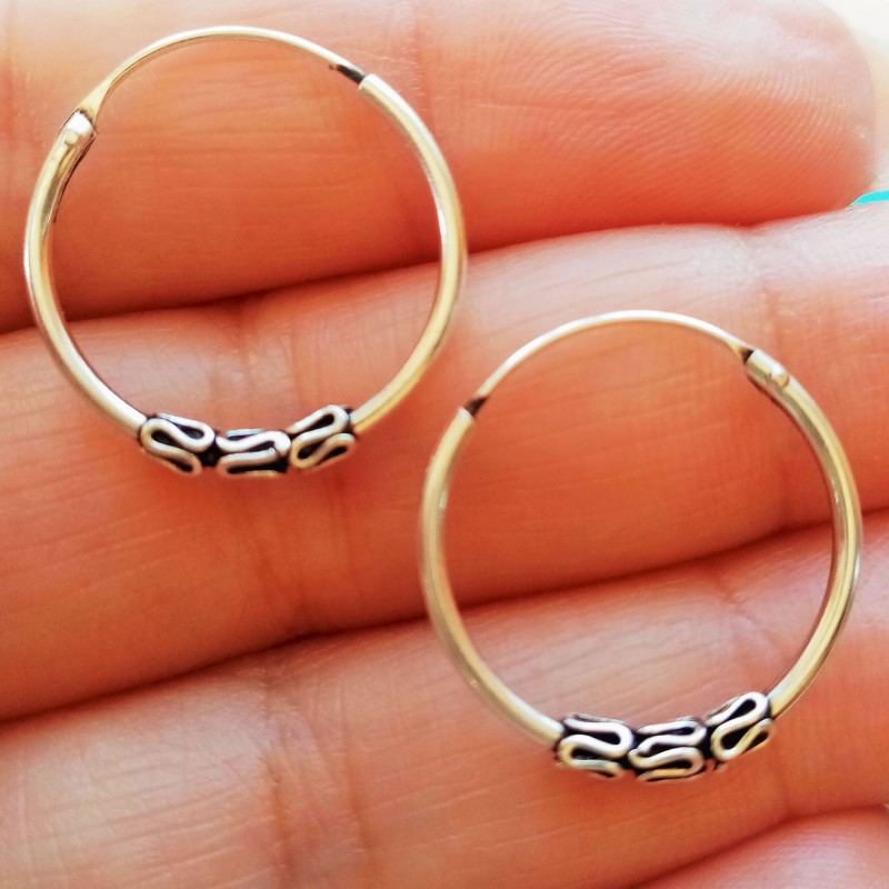silver bali hoops