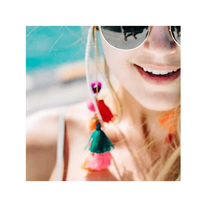 Cordones Gafas de Sol con Borlas Rainbow