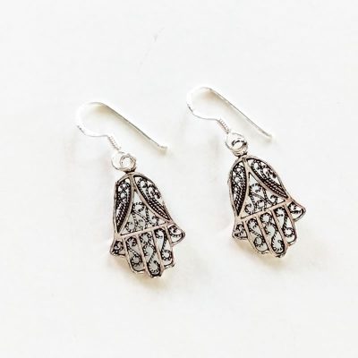 Pendientes Hamsa Plata