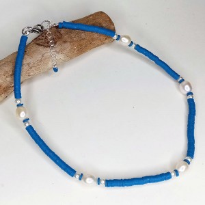 collar heishi azul klein