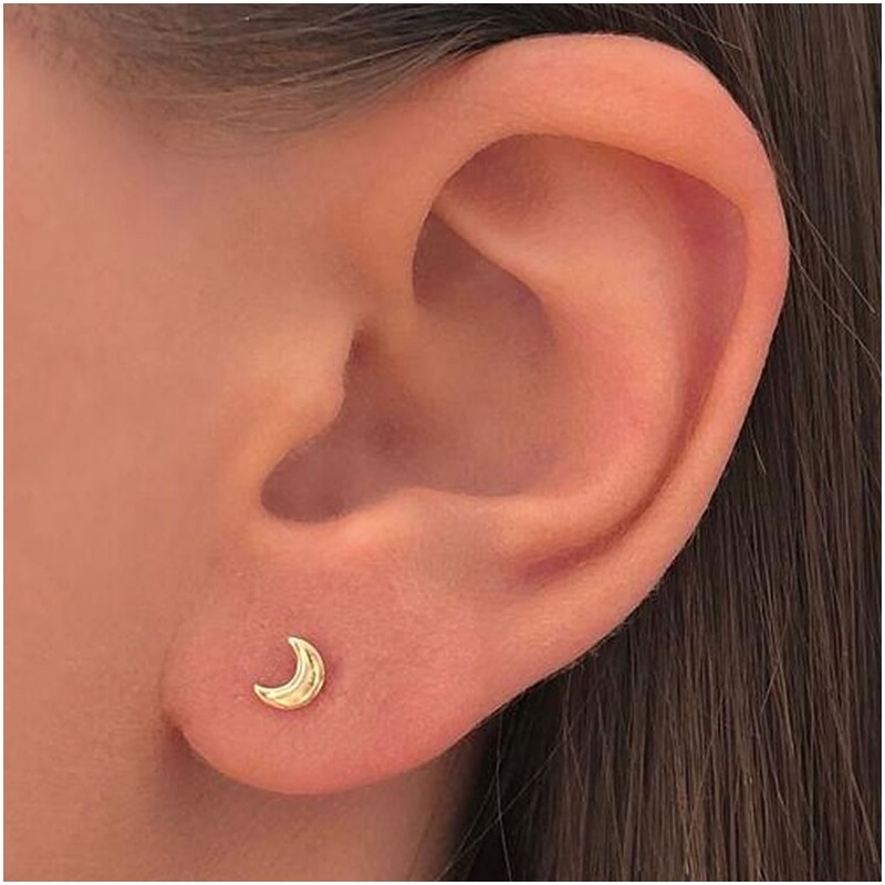 gold moon studs