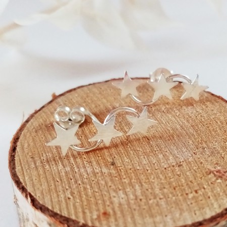 Pendientes Estrellas Plata