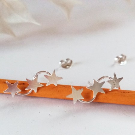 Pendientes Estrellas Plata