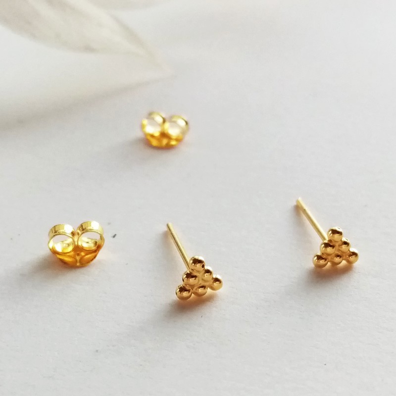 Pendientes oro bolitas