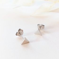 Pendientes triangulo plata