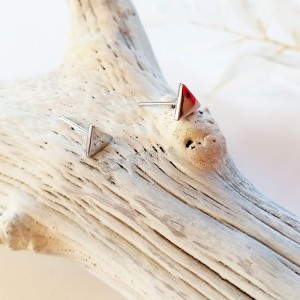 Pendientes triangulo plata 2