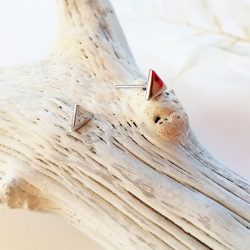 pendientes plata triangulo