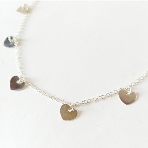 collar corazones plata 2