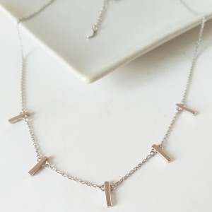 Collar barritas plata