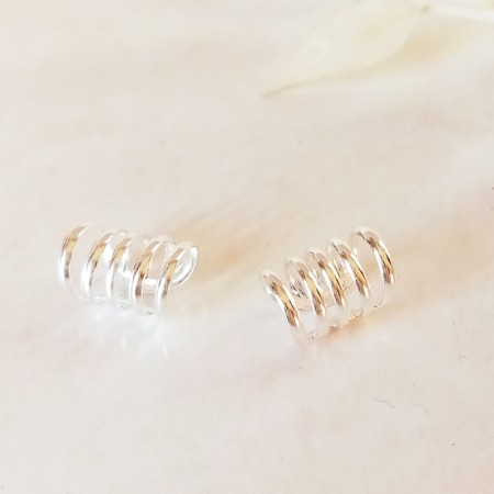 pendientes cartilago 5 aros plata