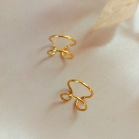 pendientes cartilago ear cuff oro