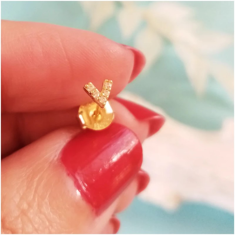 Victoria Earrings - Gold & Cz