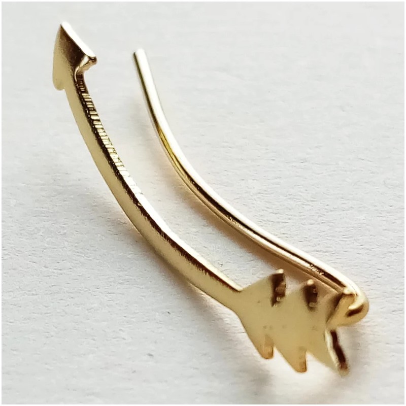 Pendientes Trepadores Dorados Flechas - Plata de Ley 925