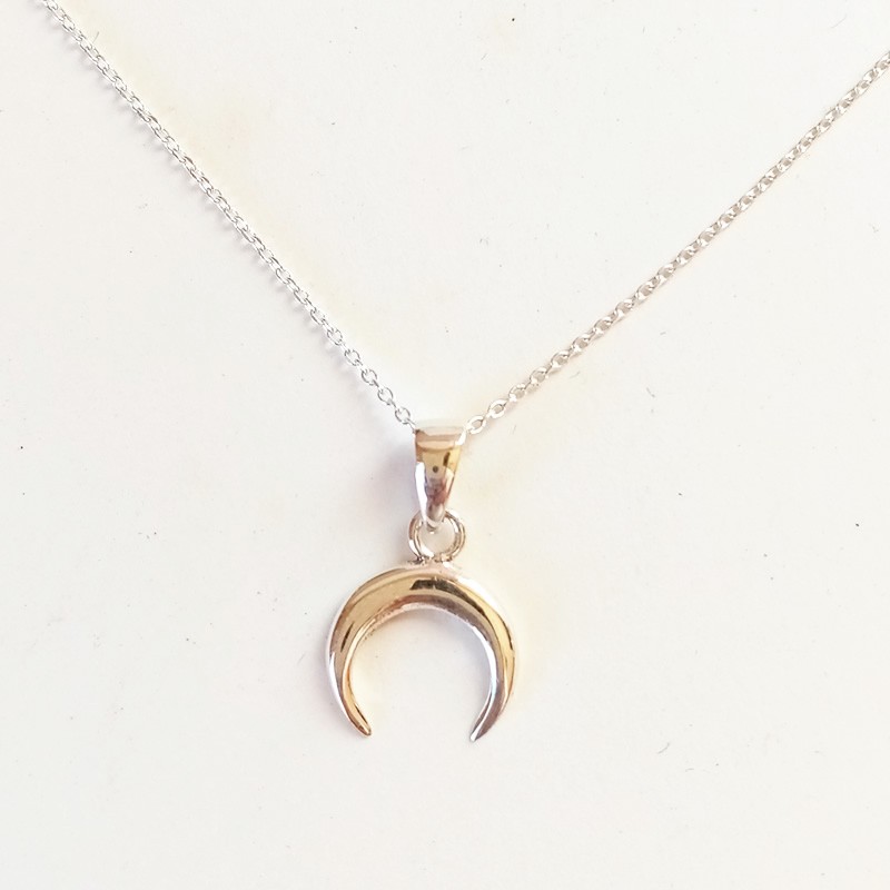 cadena plata luna